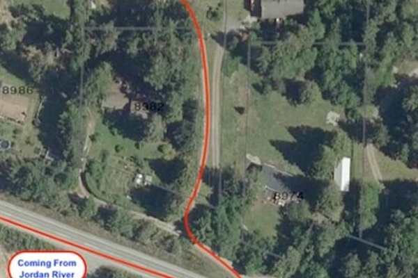 Directional Map to The Coach on the Property