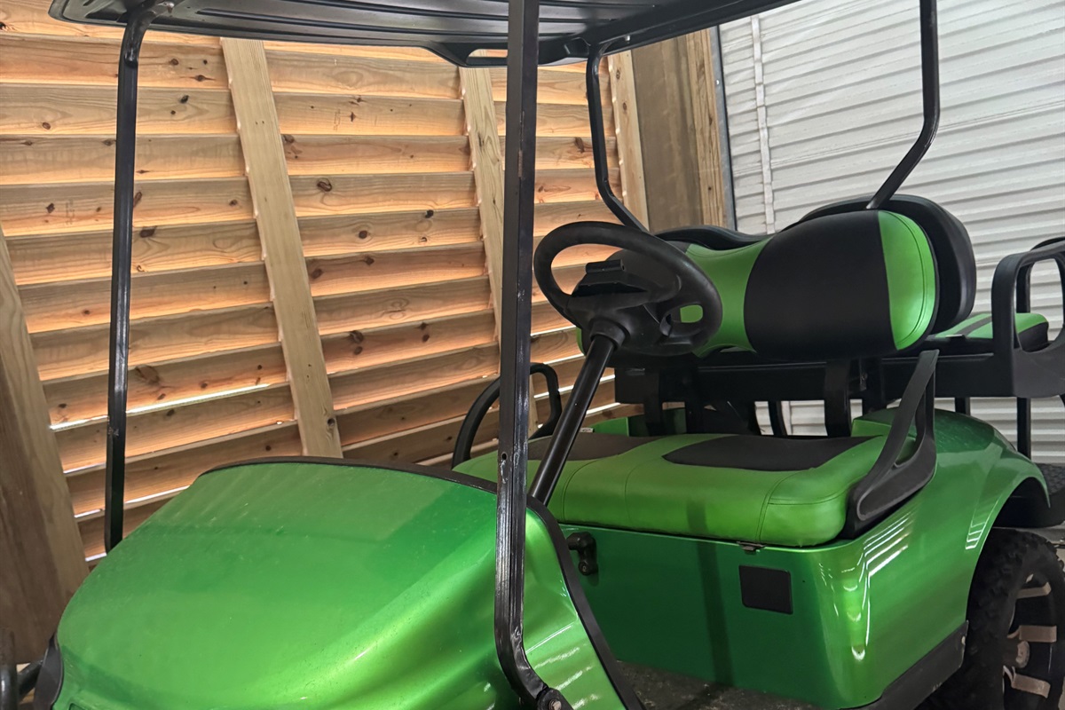 *Golf Cart available for rental only*  $75 per day (Must reserve the entire stay) $35 per stay golf cart cleaning fee.