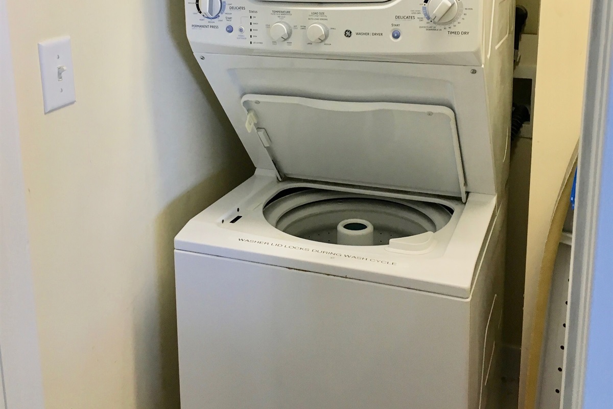Laundry center in the condo for your convenience.