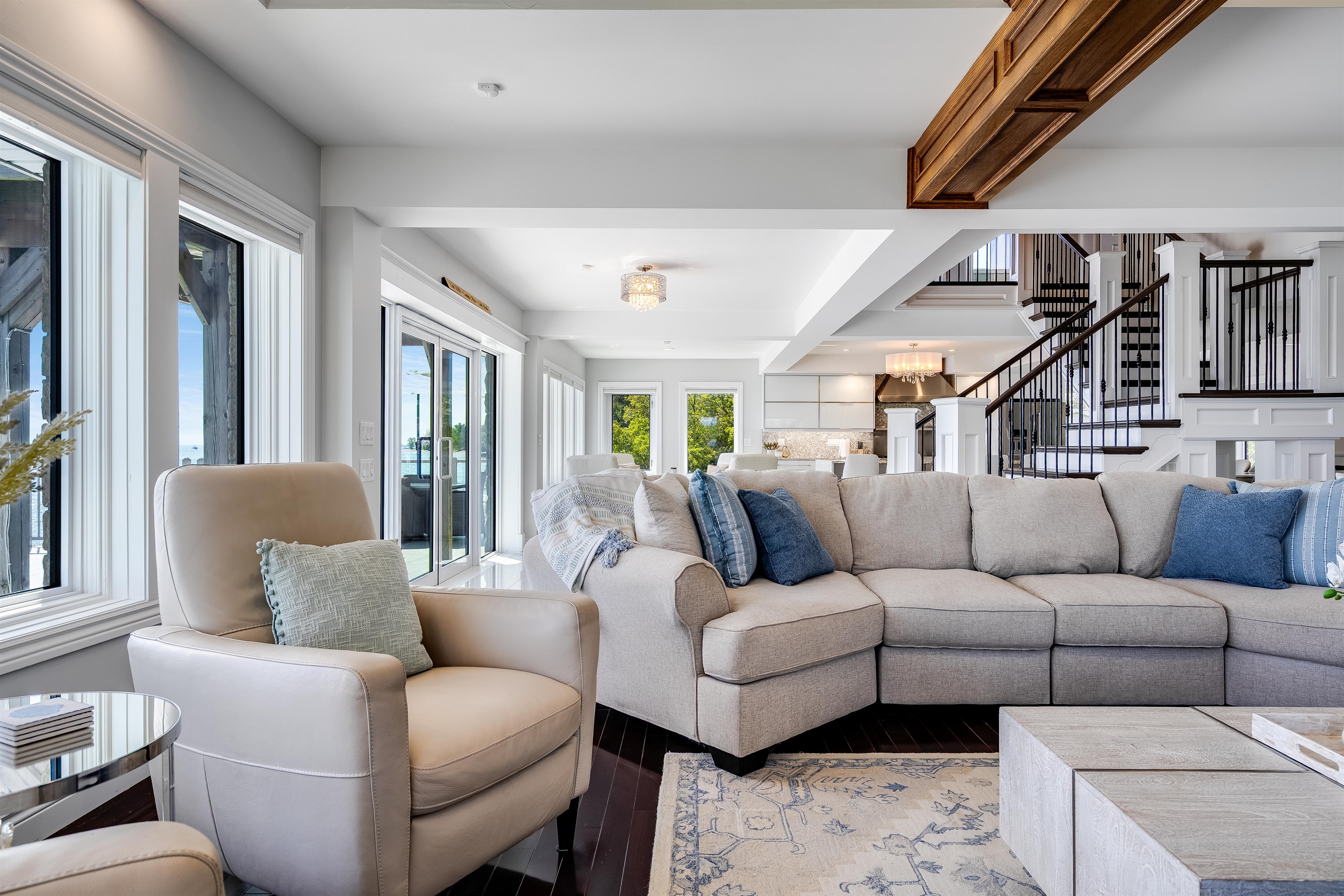 Every seat comes with an lake view.