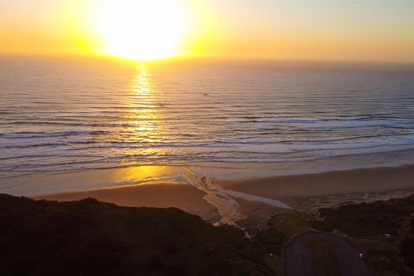 Sunset over Merchant's Beach