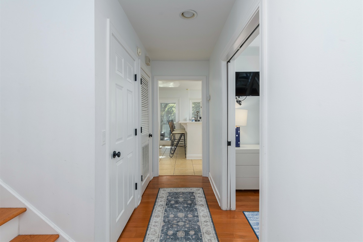 Hall off of foyer with bunk room