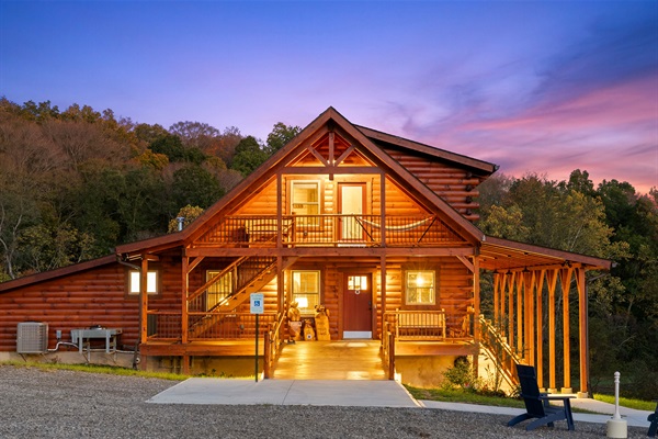 Lighted ramps into the house