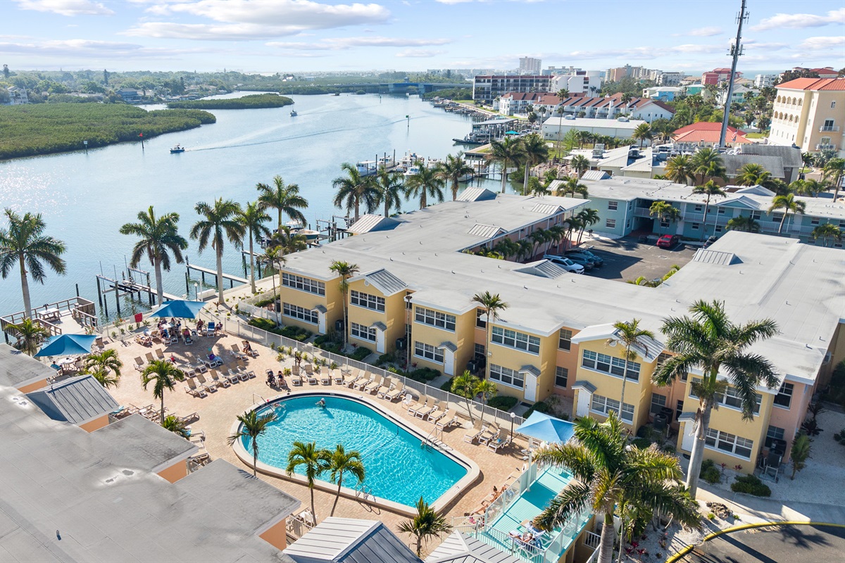 Heated waterfront pool