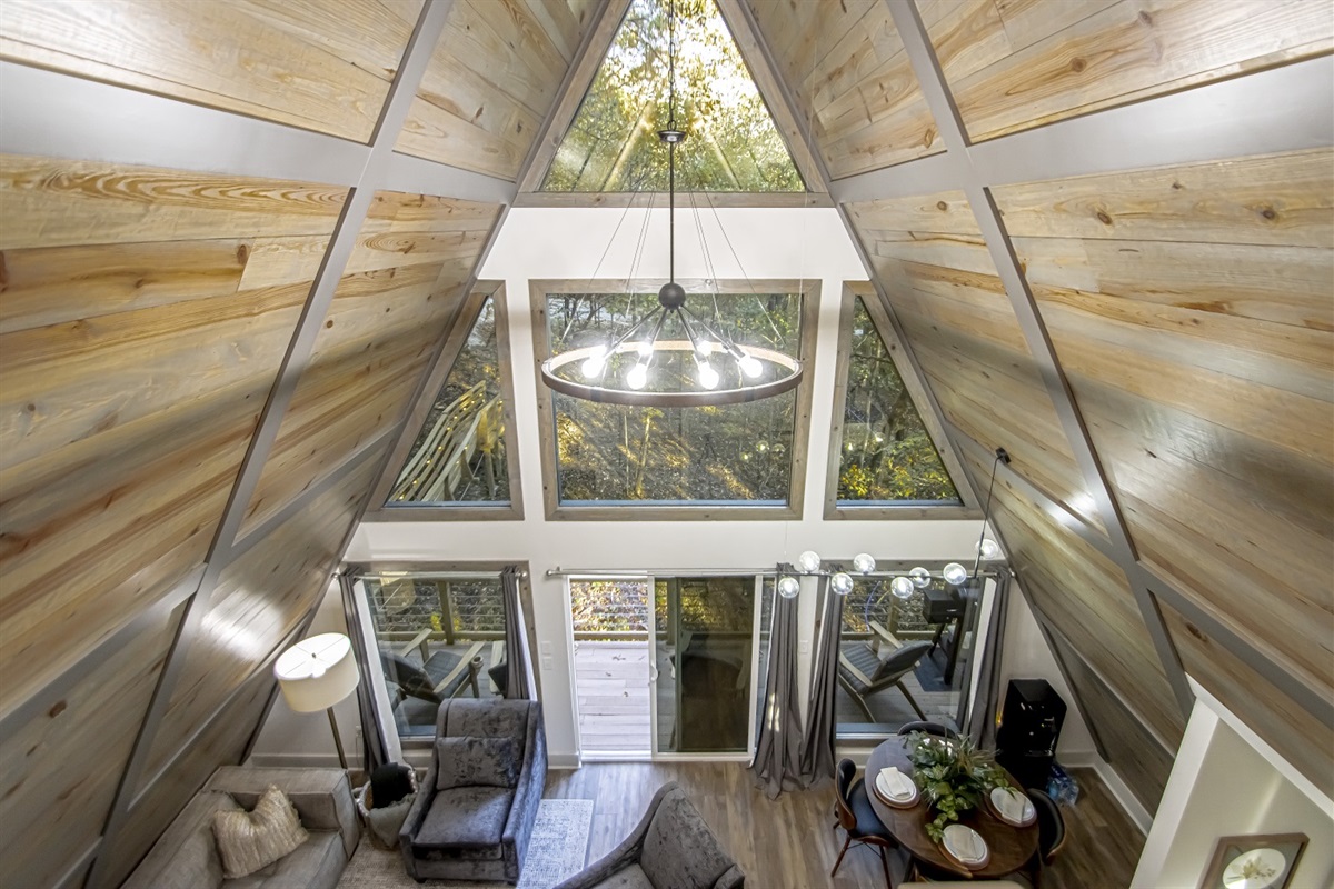 Looking out window from the loft