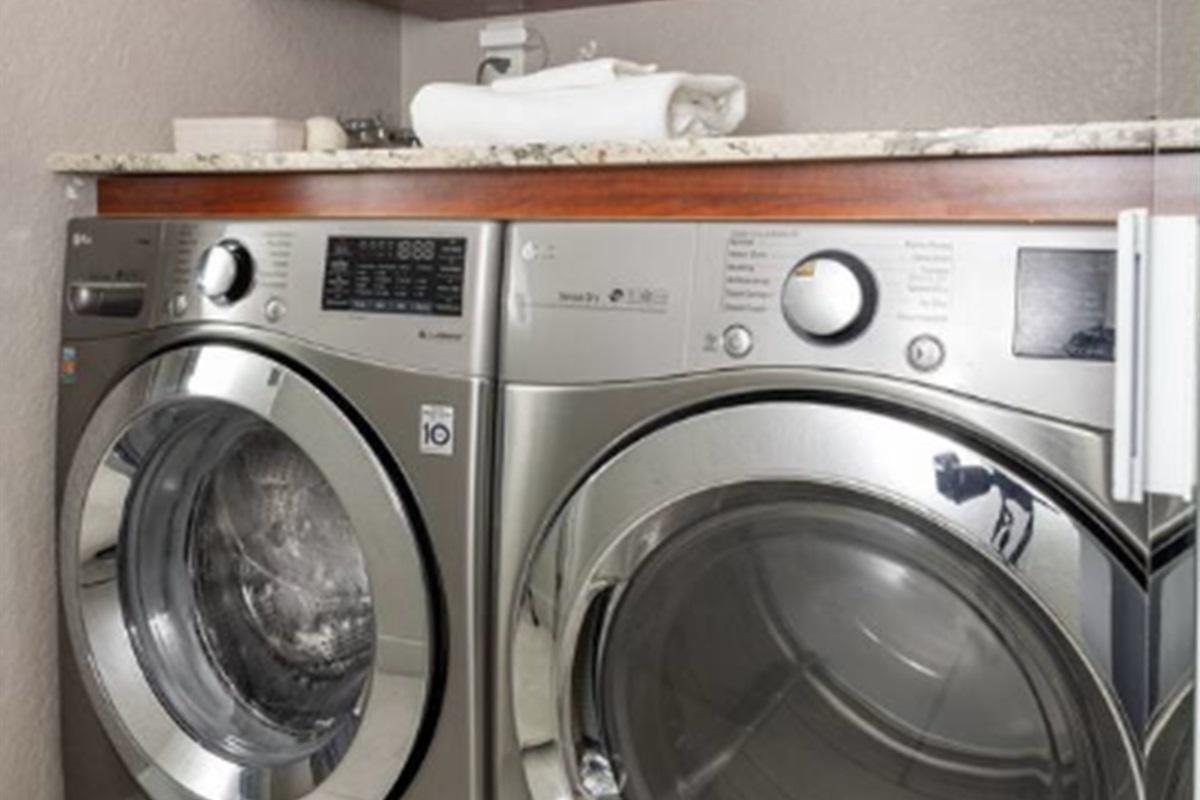 Laundry on site with pods provided, we've got you covered