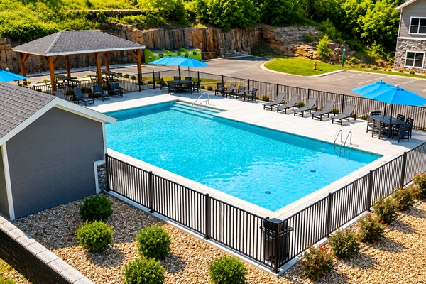 Beautiful new pool for the 2026 season with pavilion and grill for a day of family outdoor fun! We have towels available so you don't need to bring them from home
