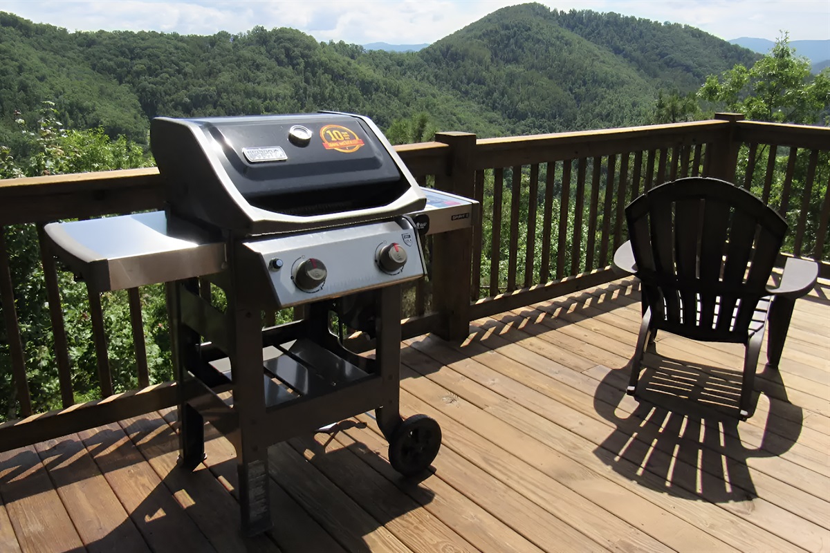 We've got a grill waiting for you on the deck for all your outdoor cookout needs.