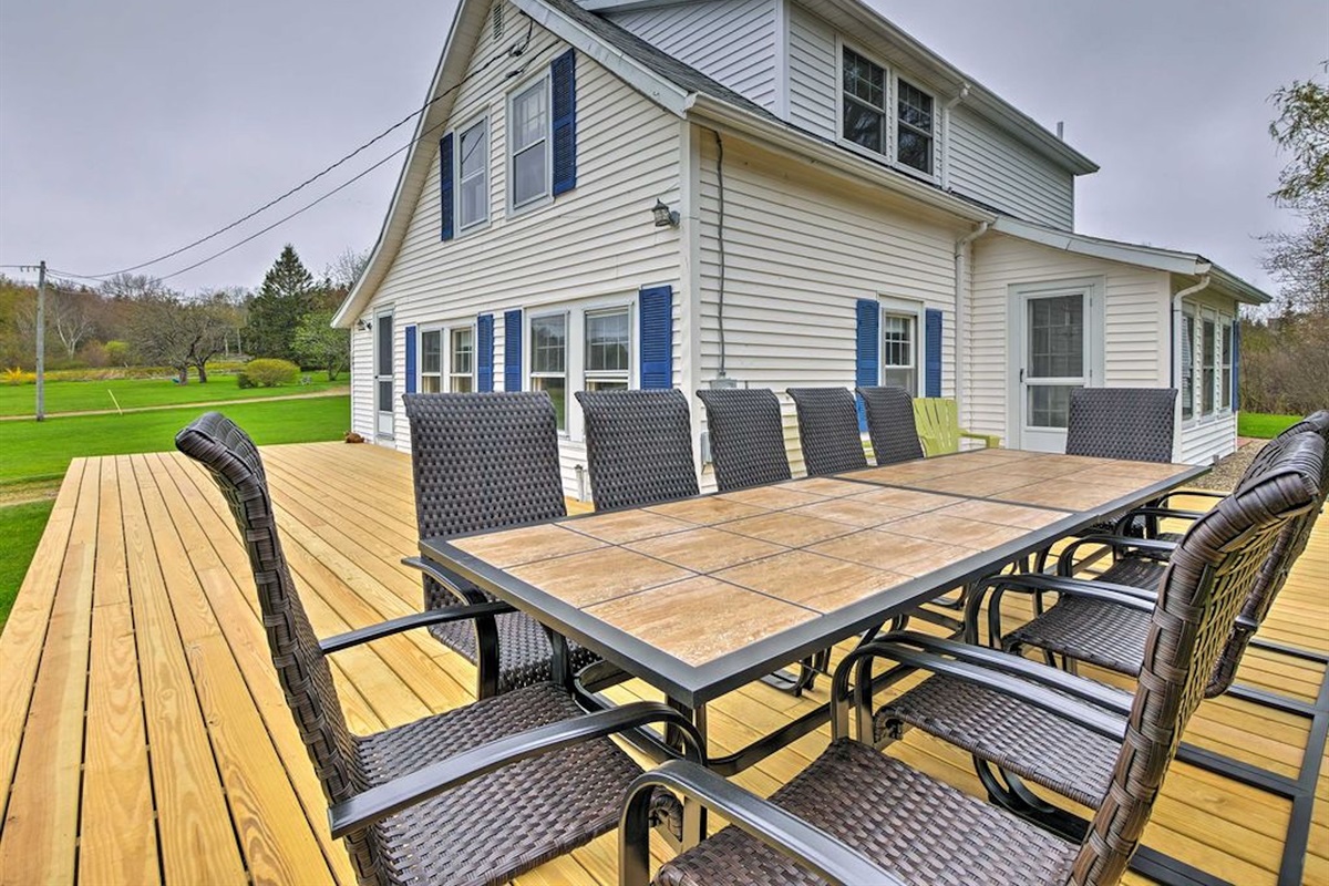 Large water view deck