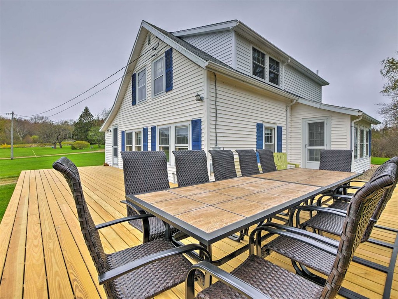 Large water view deck
