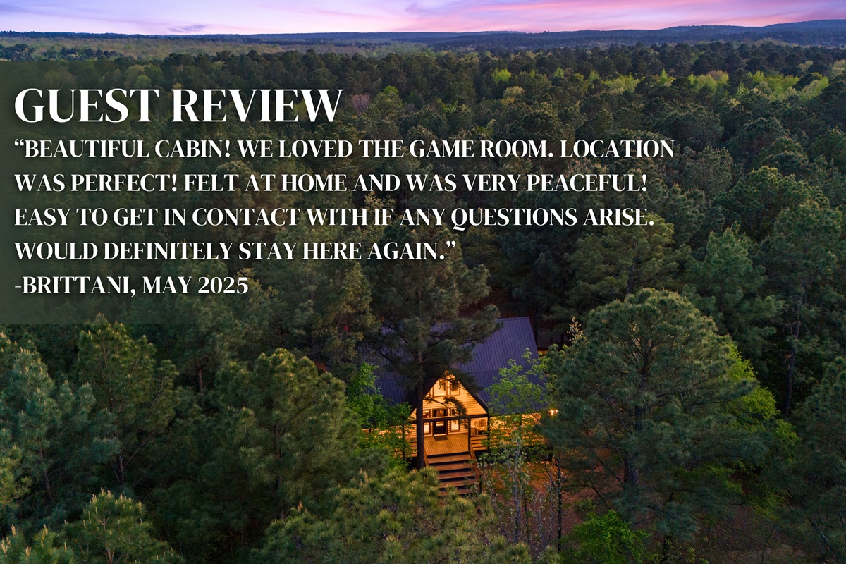 From above, Drift Inn feels like your own private escape nestled in the trees, offering true seclusion with a warm welcome.