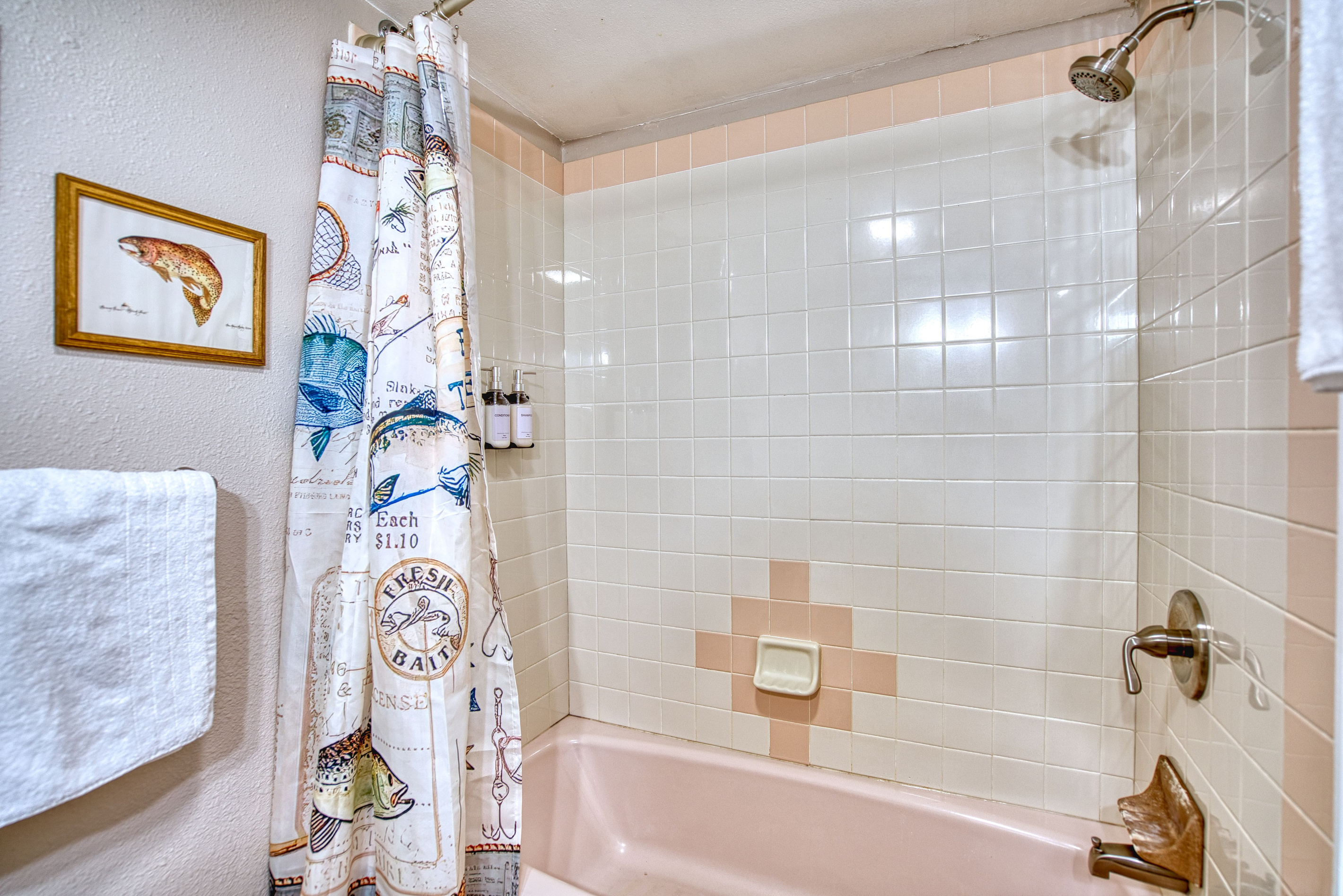 Lower Bathroom with Tub and Shower