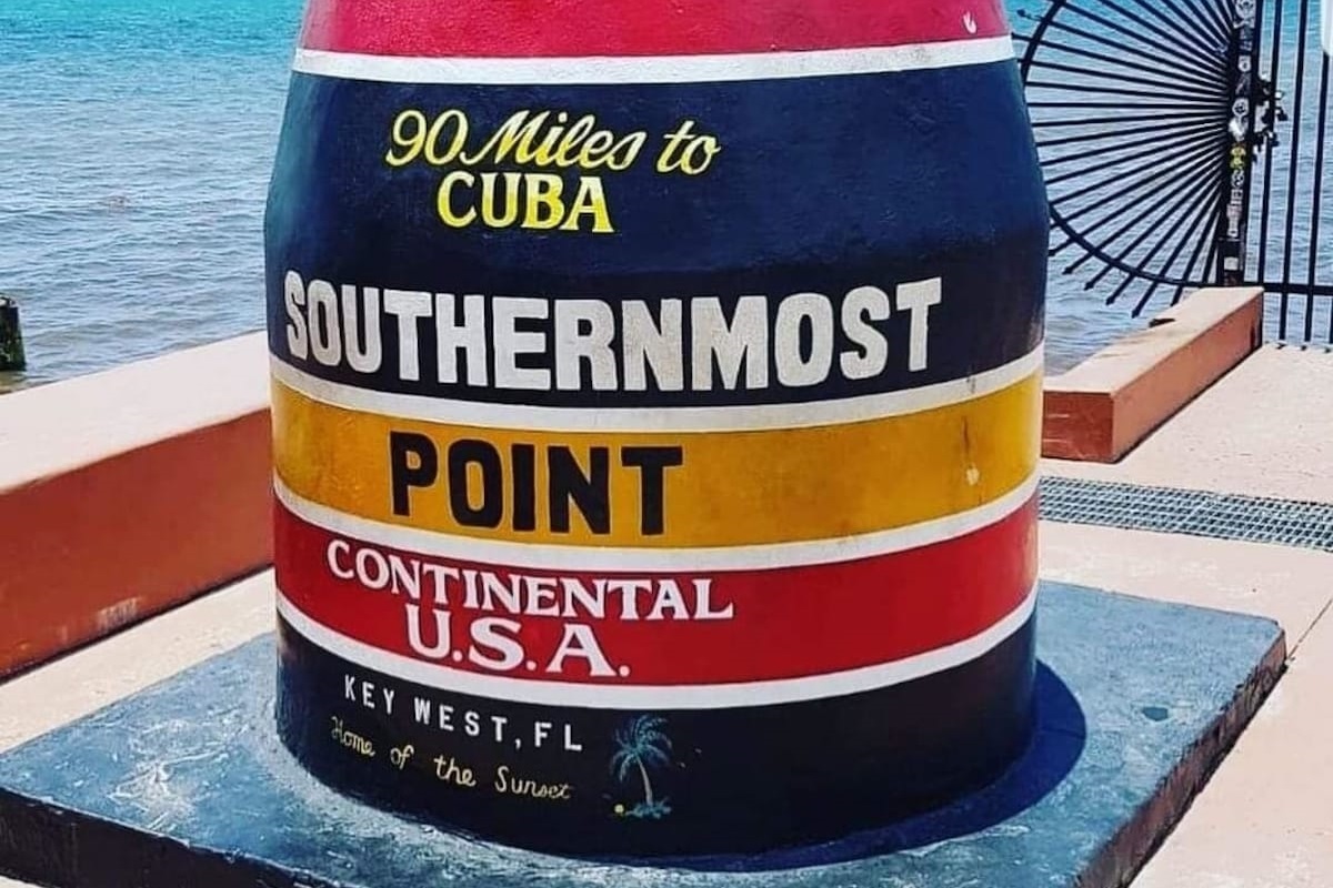 See, you are closer to Cuba than Walmart. Southern Point Buoy in Key West