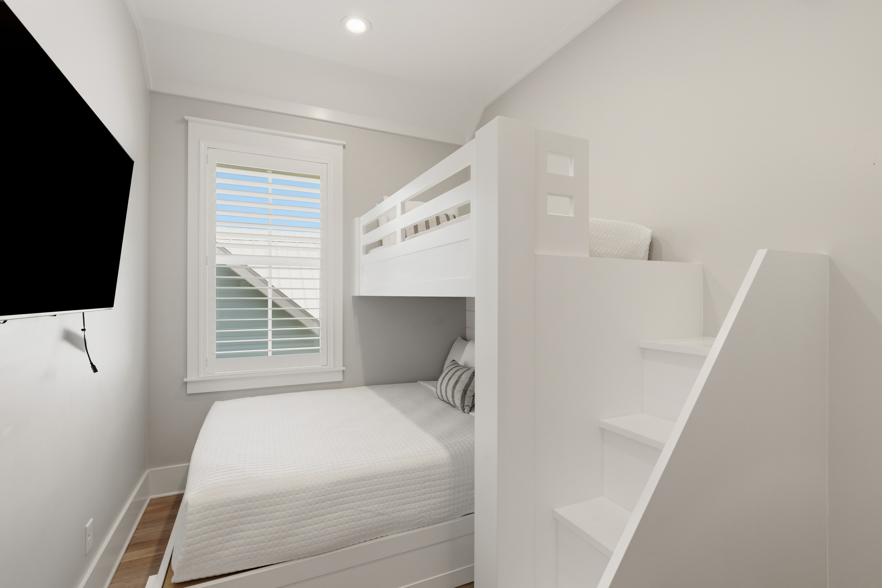 Fun Bunk Room Designed for Kids and Teens - Twin over Queen