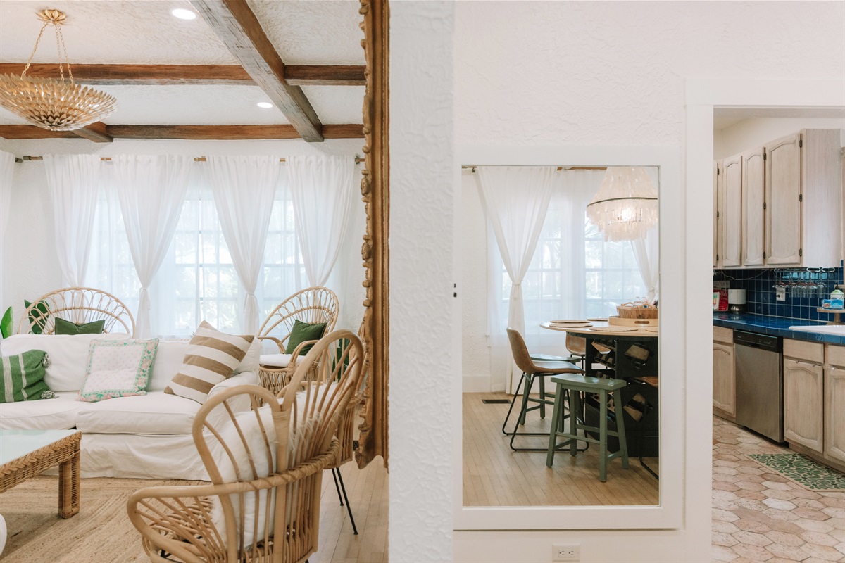 Relax in elegance, in our professionally designed living space with iconic local furniture from Circa Who.