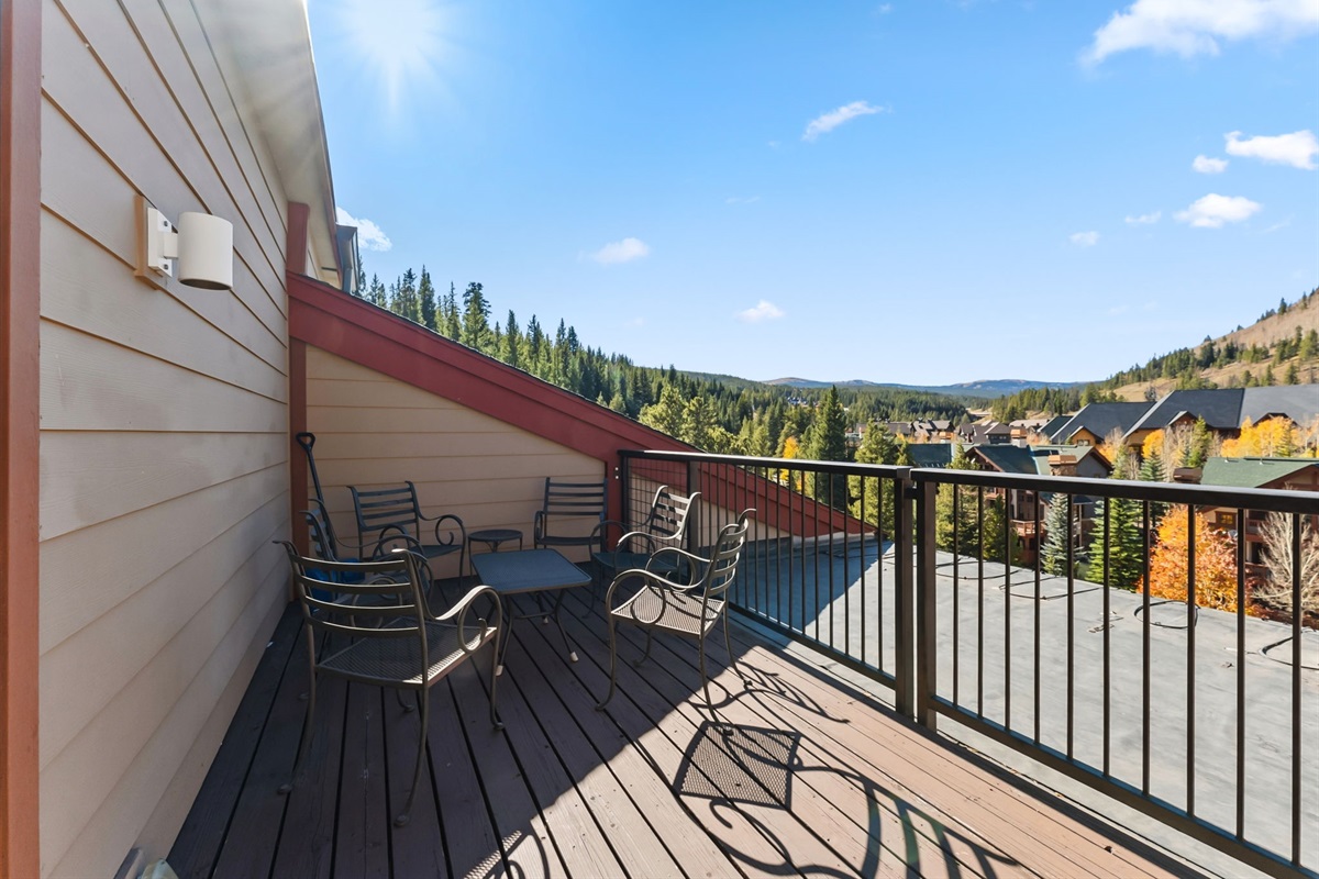 Private deck with views, main level