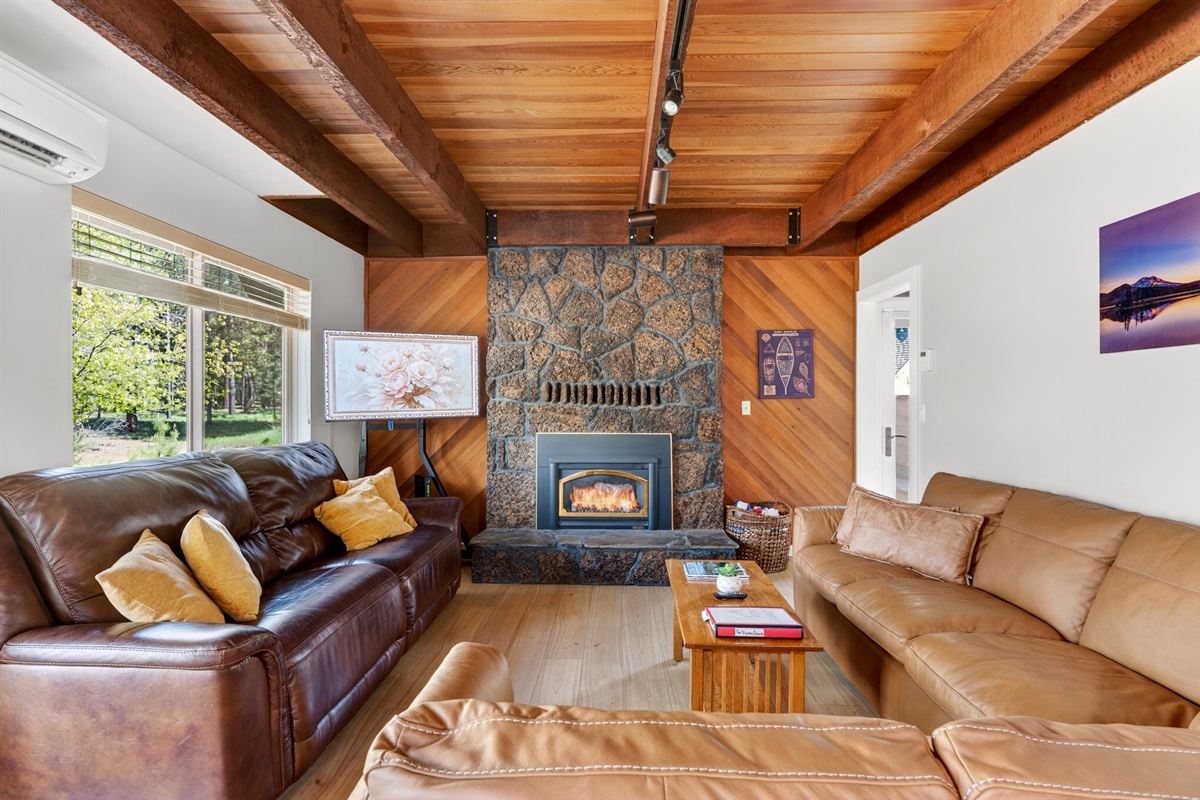 From cozy fireside evenings to cool, comfortable summer days, this space is designed for year-round relaxation.