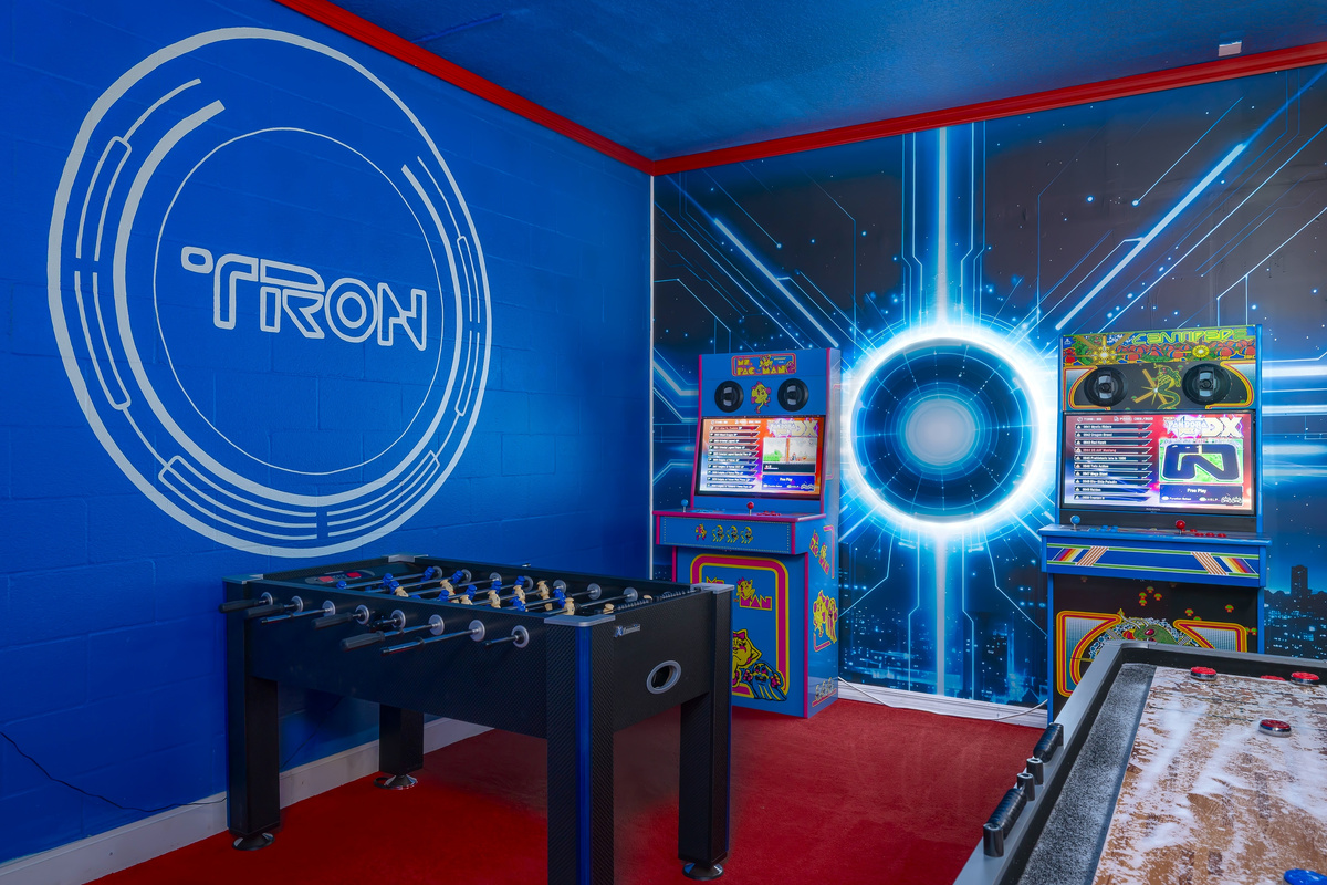 TRON Game Room at Villa Ichabod