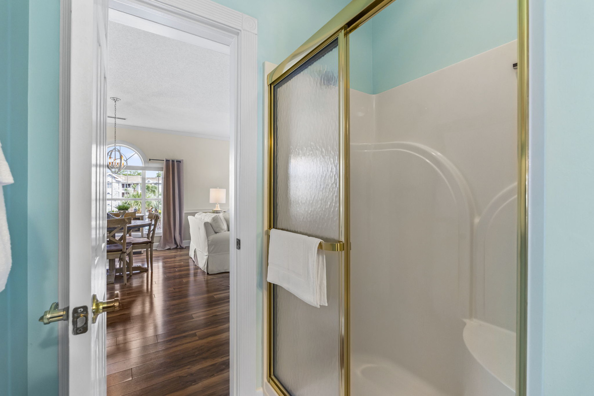 Guest bathroom connected to Guest bedroom and living room