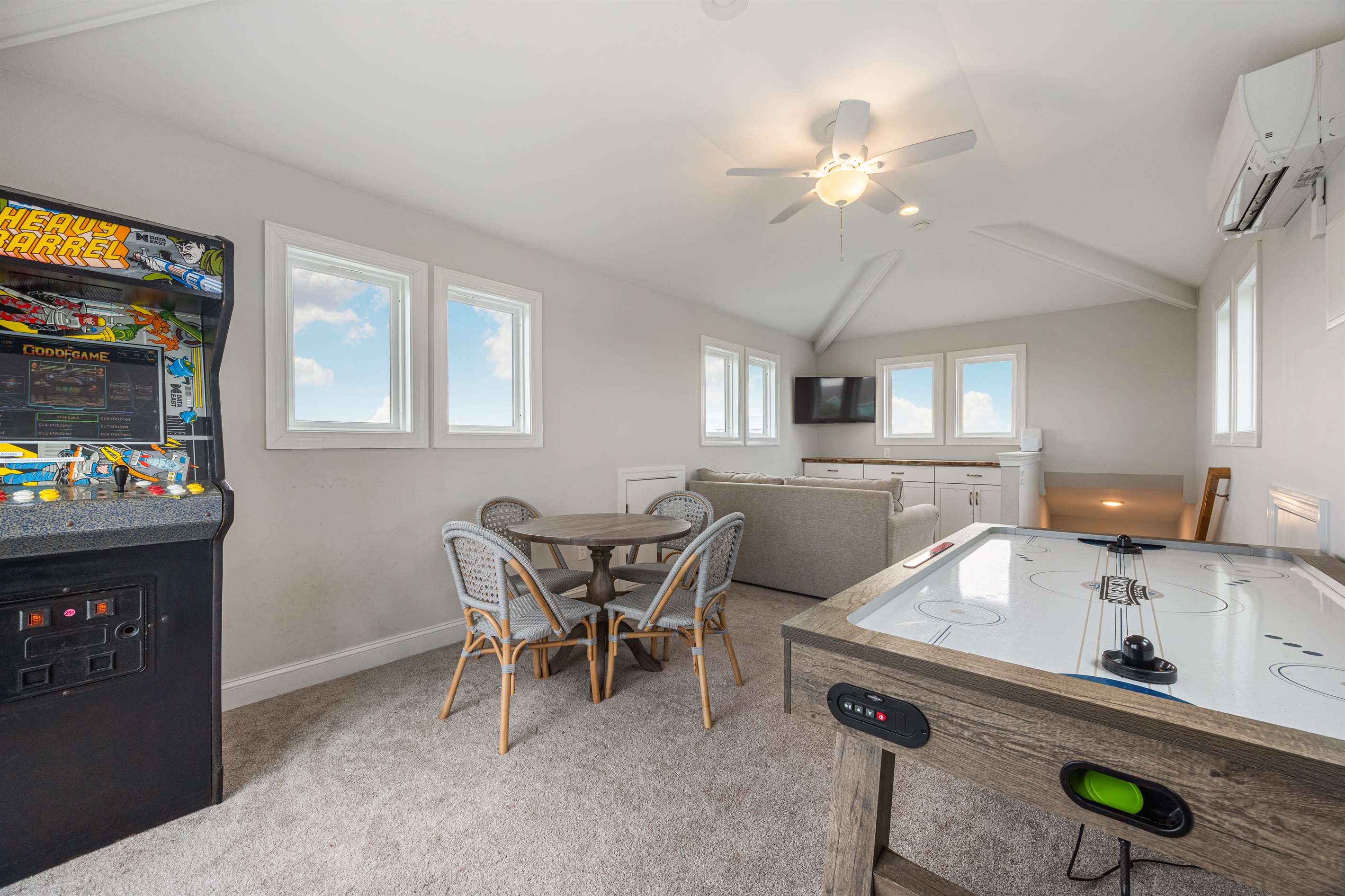 Game on! Air hockey, arcade, and good vibes only.