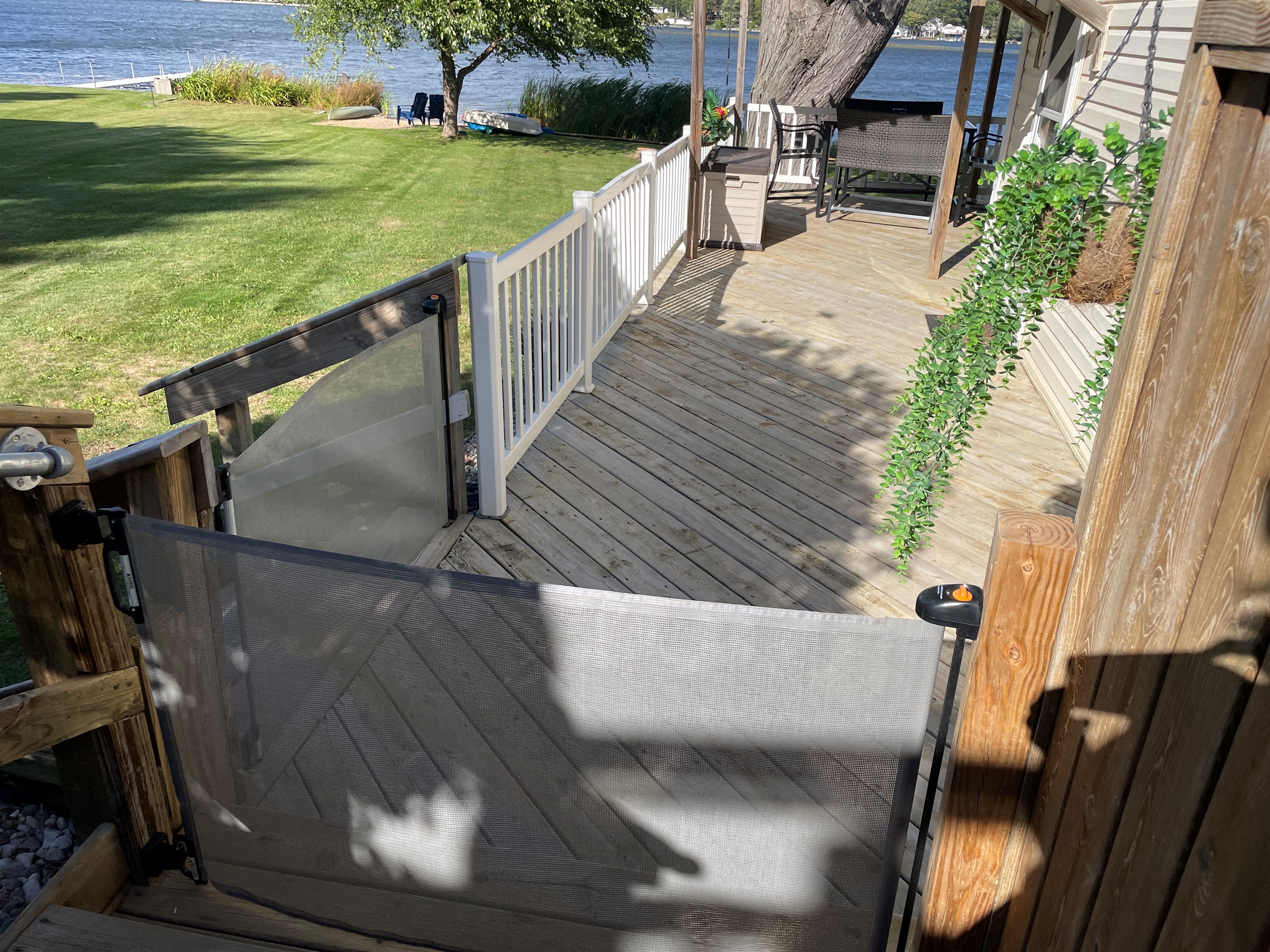 Gates to keep kiddos and doggos on the deck