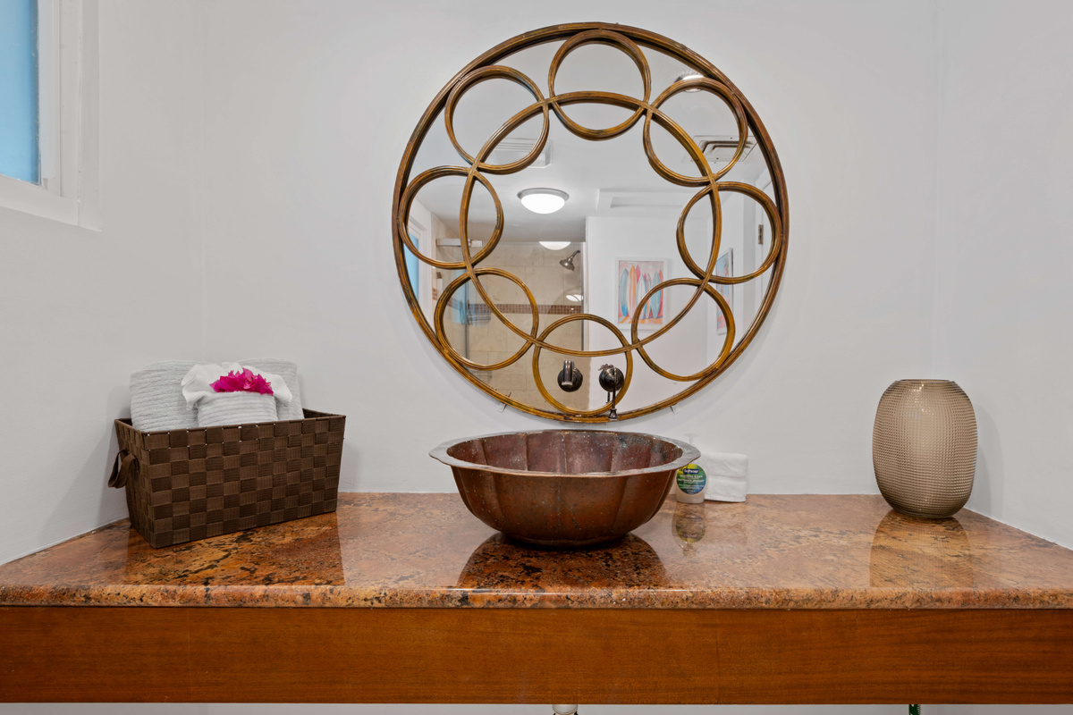 A comfortable space to get ready for your island adventures.