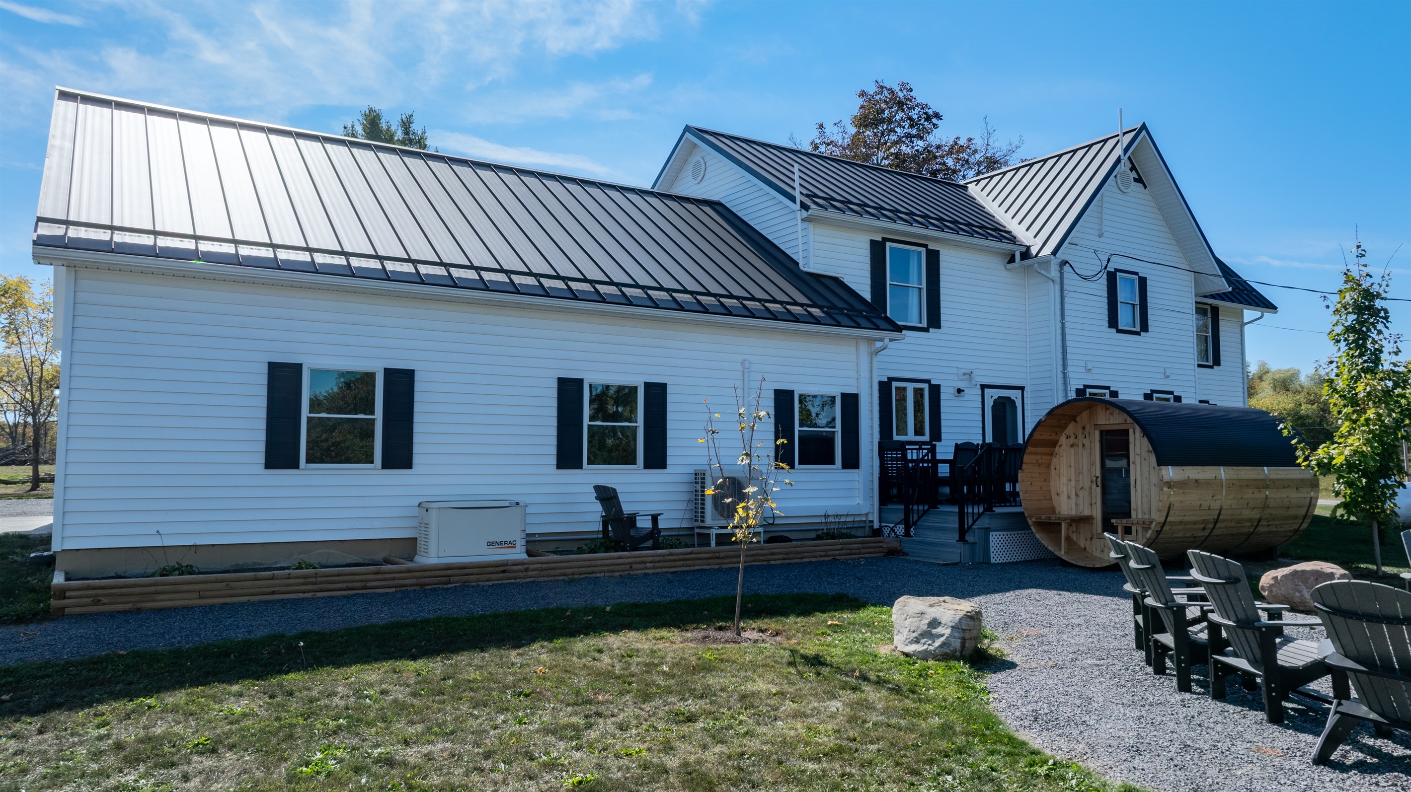 Inviting front porch with cozy touches — the perfect welcome to your upstate New York stay