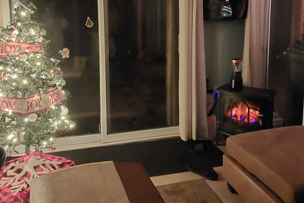 Morning coffee, a good book and the warmth of the fireplace. Christmas décor is set up by November 28, 2026 through January 5, 2026. 