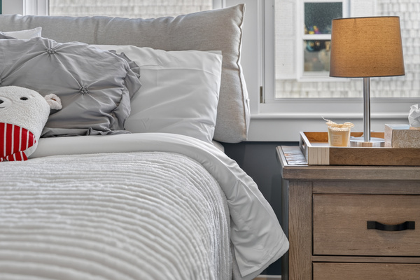 Soft linens and cozy touches create a welcoming place to unwind.