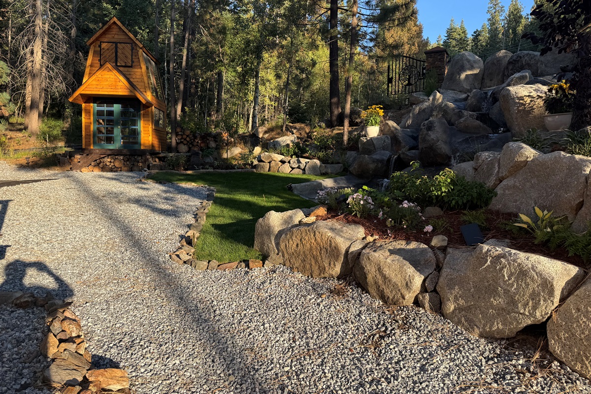 Front Waterfall and Treehouse