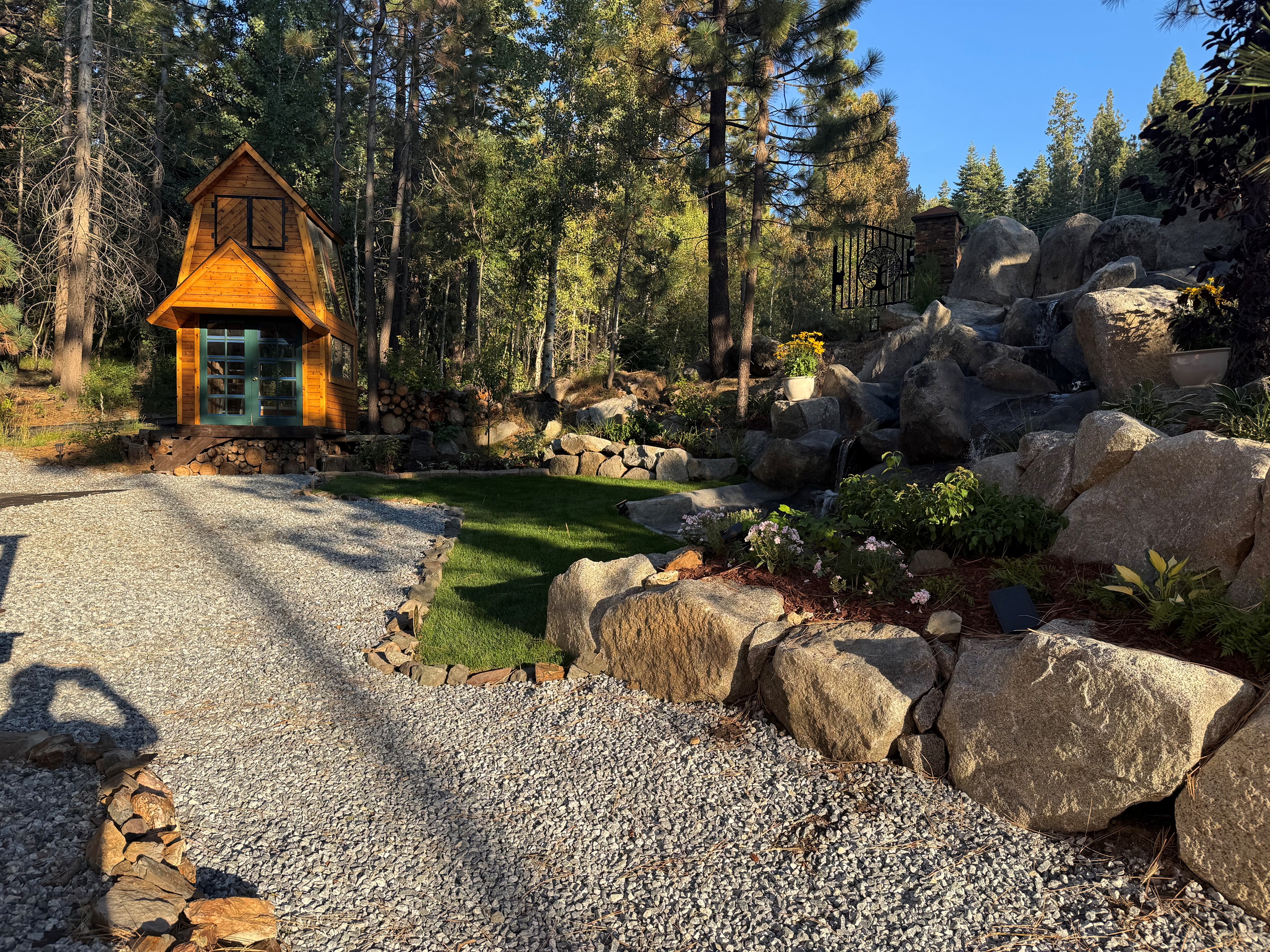 Front Waterfall and Treehouse