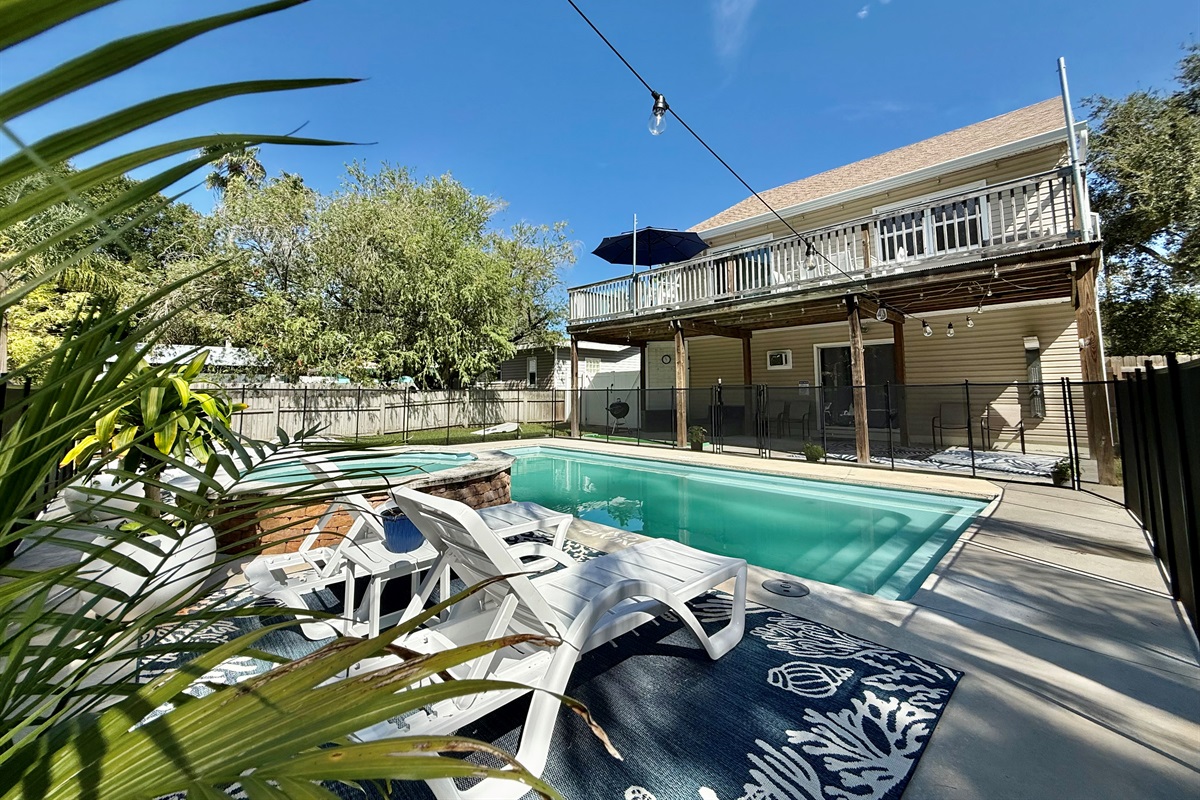 Well-maintained pool with crystal-clear water for a refreshing dip.