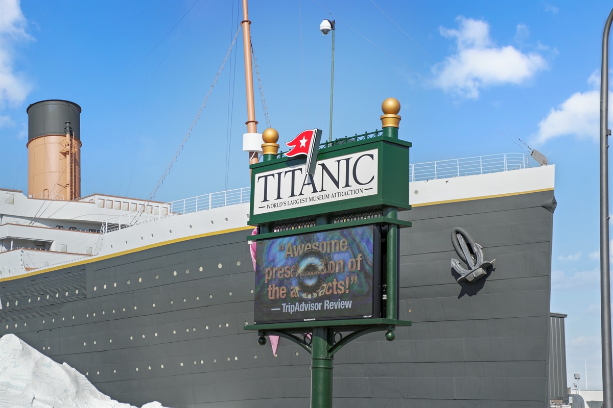 The Titanic Museum is one of the area’s best-known attractions and an easy outing from the condo.