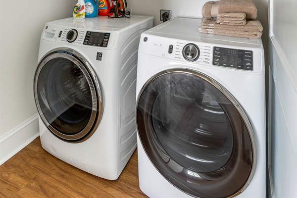 Fully stocked laundry room