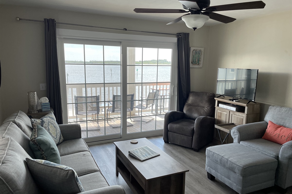 HDTV with Dish Network in Living Area