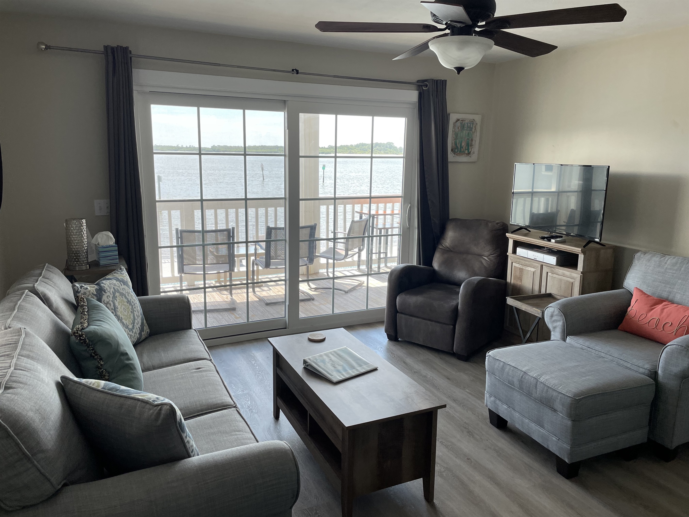 HDTV with Dish Network in Living Area