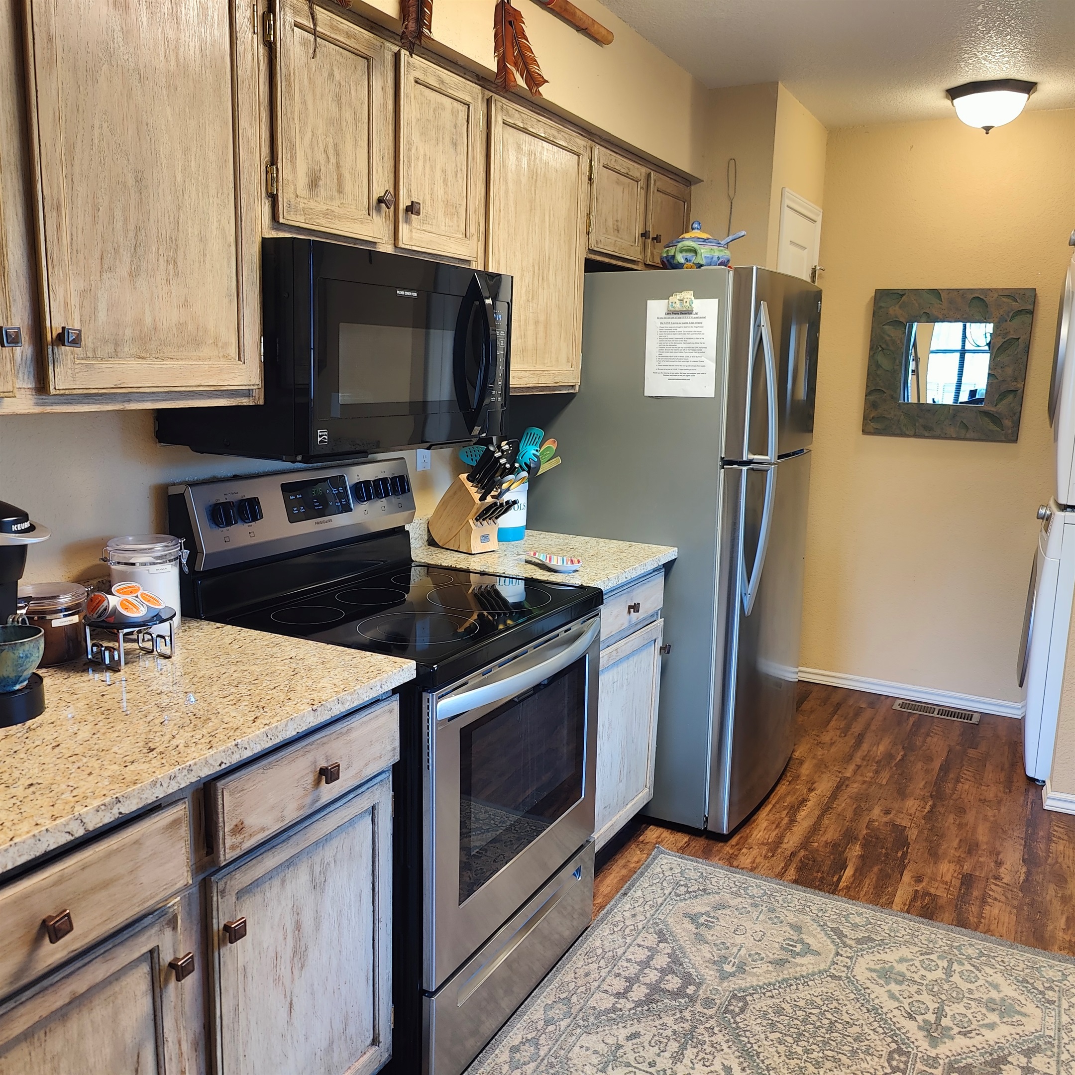 Granite in kitchen with new appliances