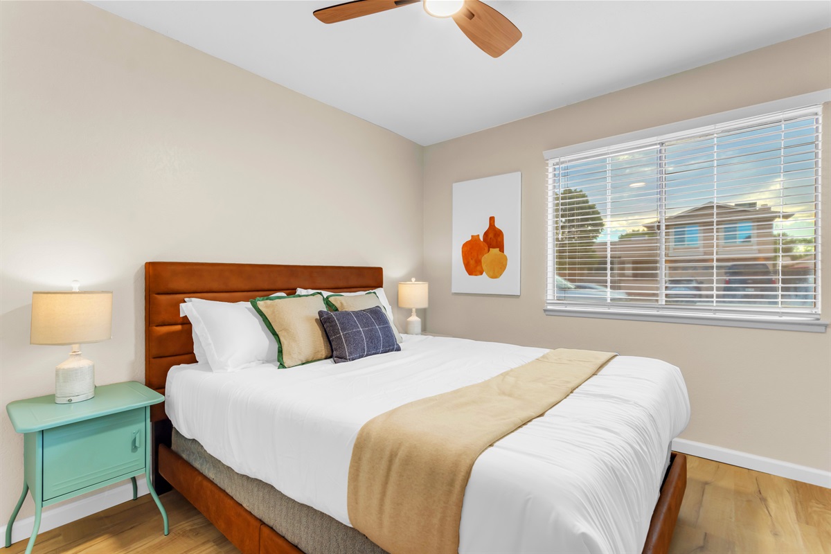 Bedroom #3 is a clean and cozy place to rest