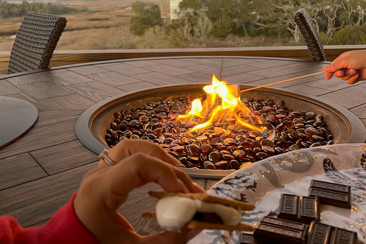 Smores on the upper balcony are always a blast!