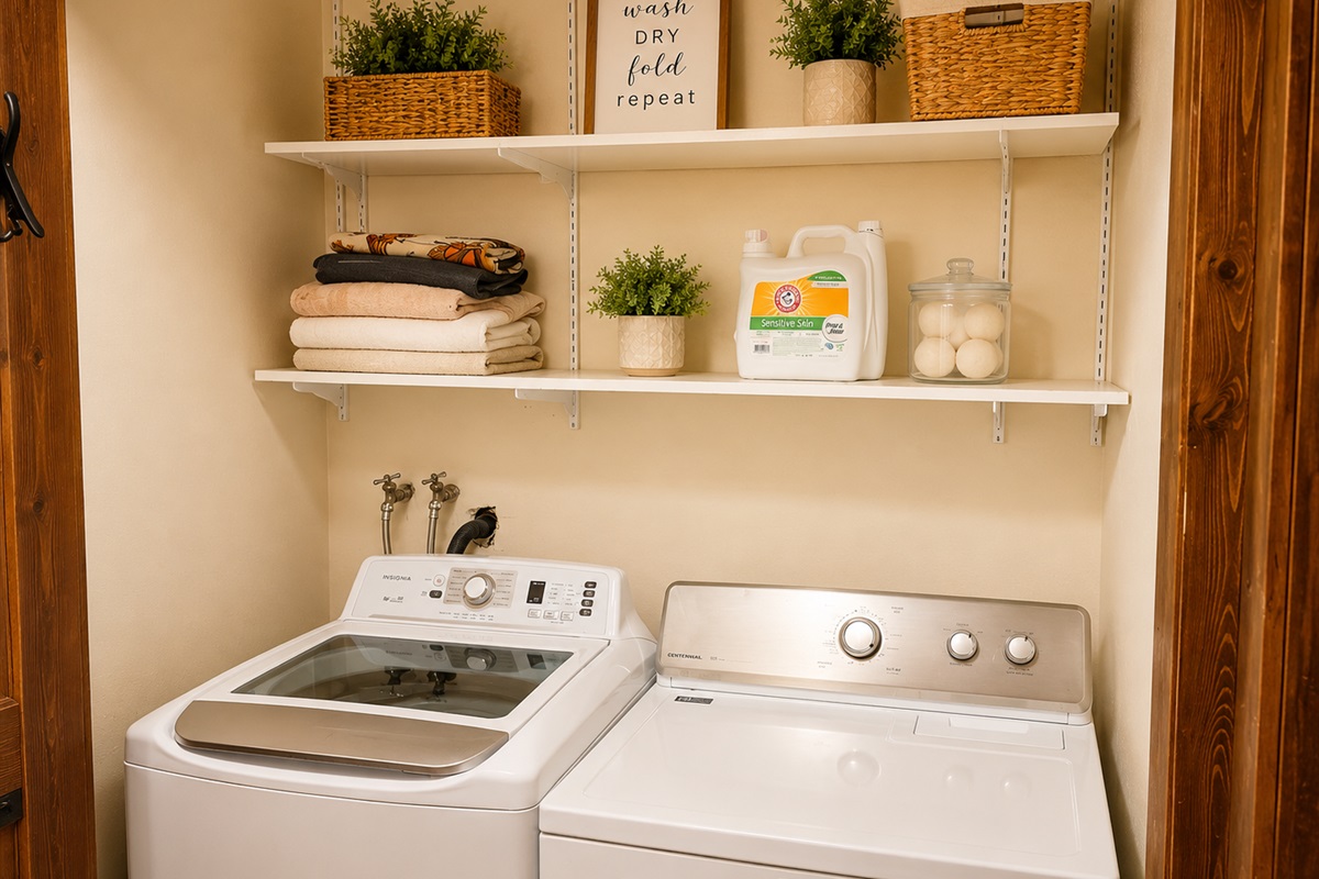 Enjoy Full Size Laundry washer and dryer during your stay!