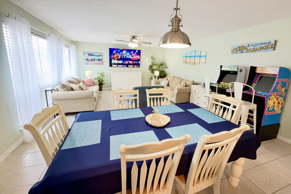Our dining area comfortably seats six people