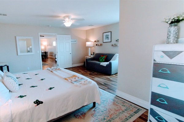 Full sofa bed available in bedroom