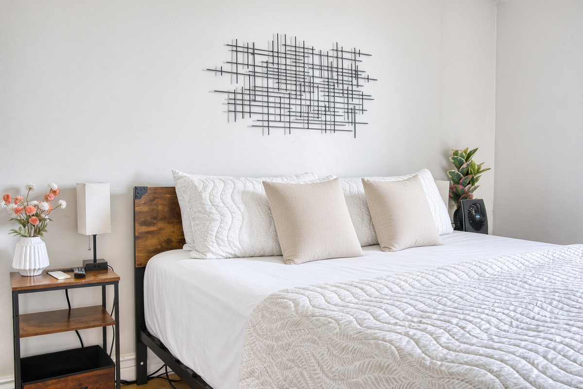 Bedroom 1, King bed. 