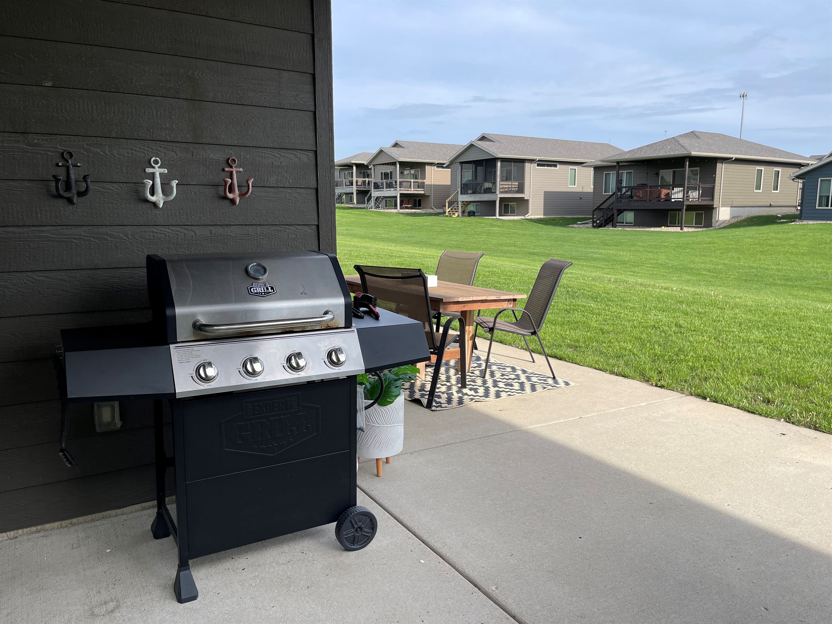 Patio area with gas grill