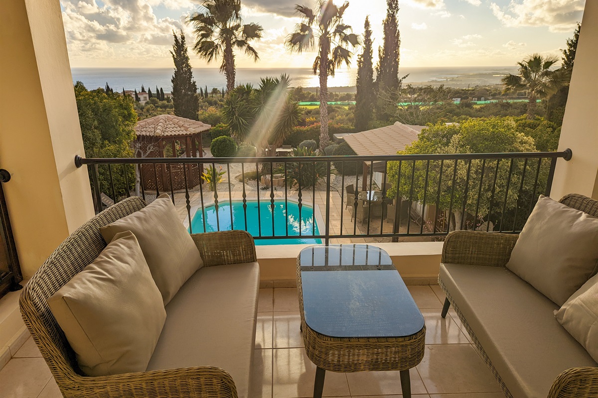 Spectacular views of the ocean and the rolling Troodos foothills await you from the second-floor balcony – the ideal spot to savor your morning coffee or unwind with a sunset drink.