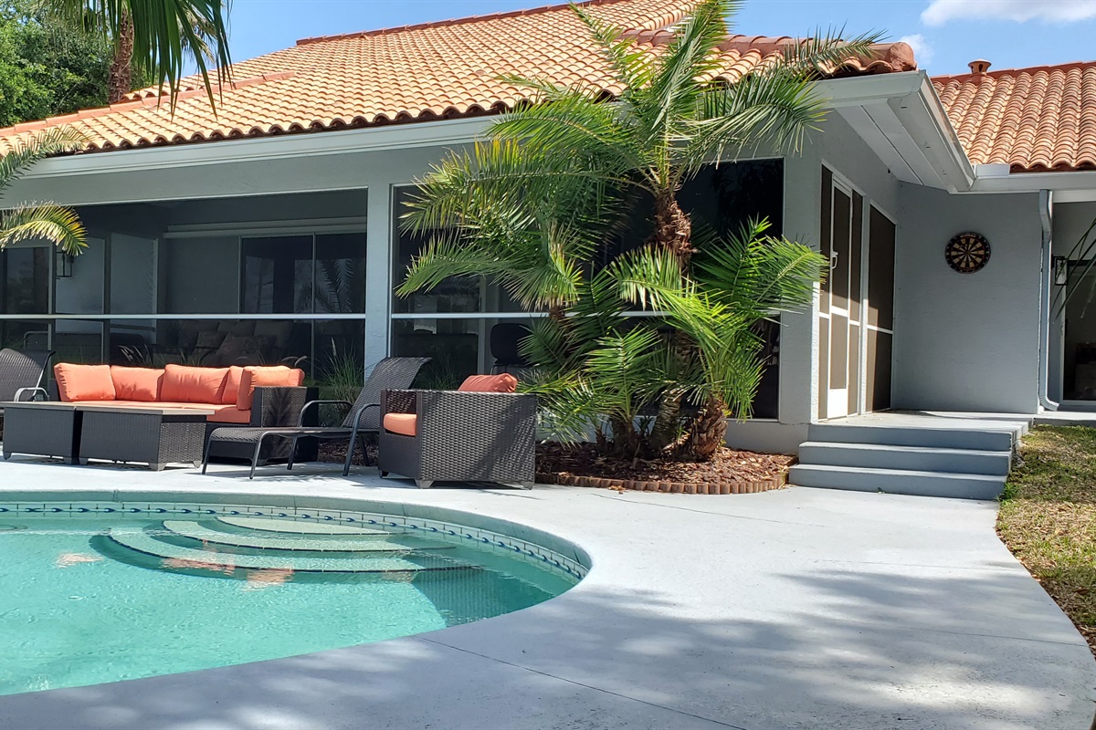 Sunset Cove pool and Lanai