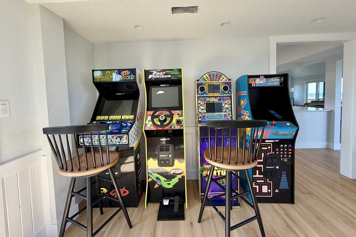 When you are not on the beach play the 4 arcades and shuffleboard in the game room!