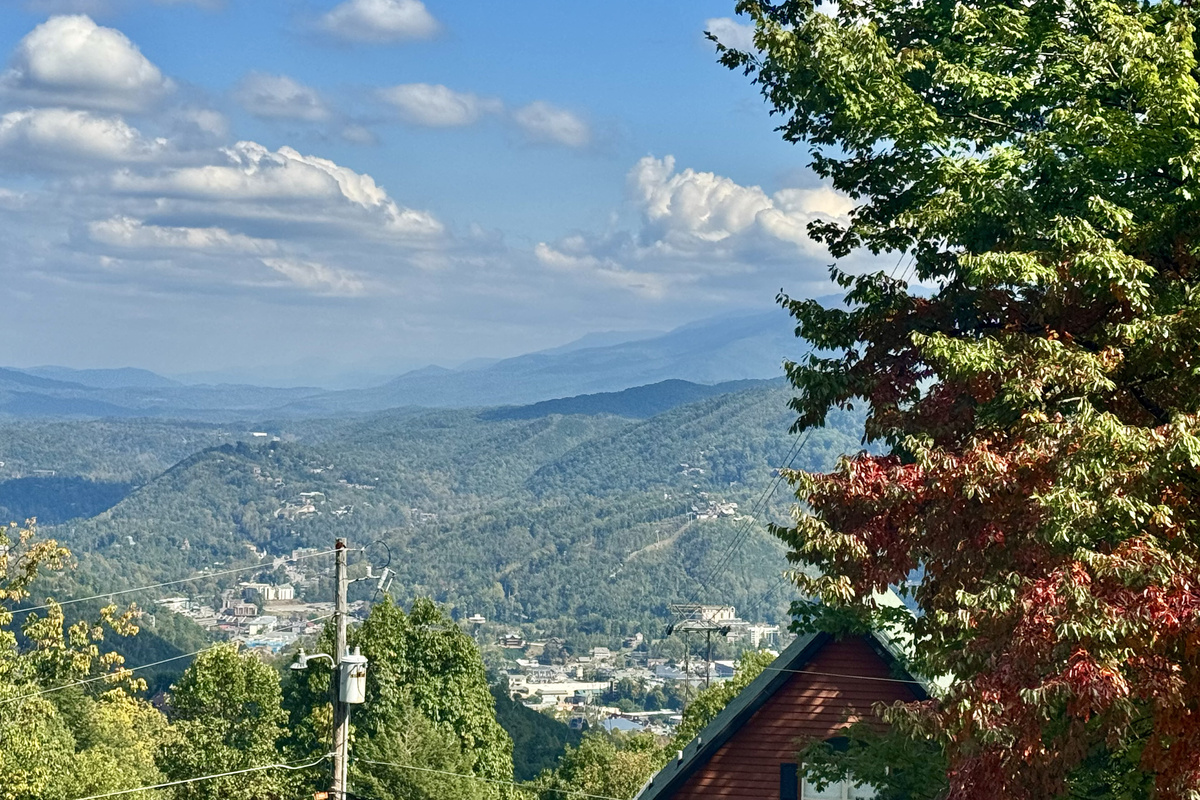 Take in the mountain views from the living room or step out onto the deck.