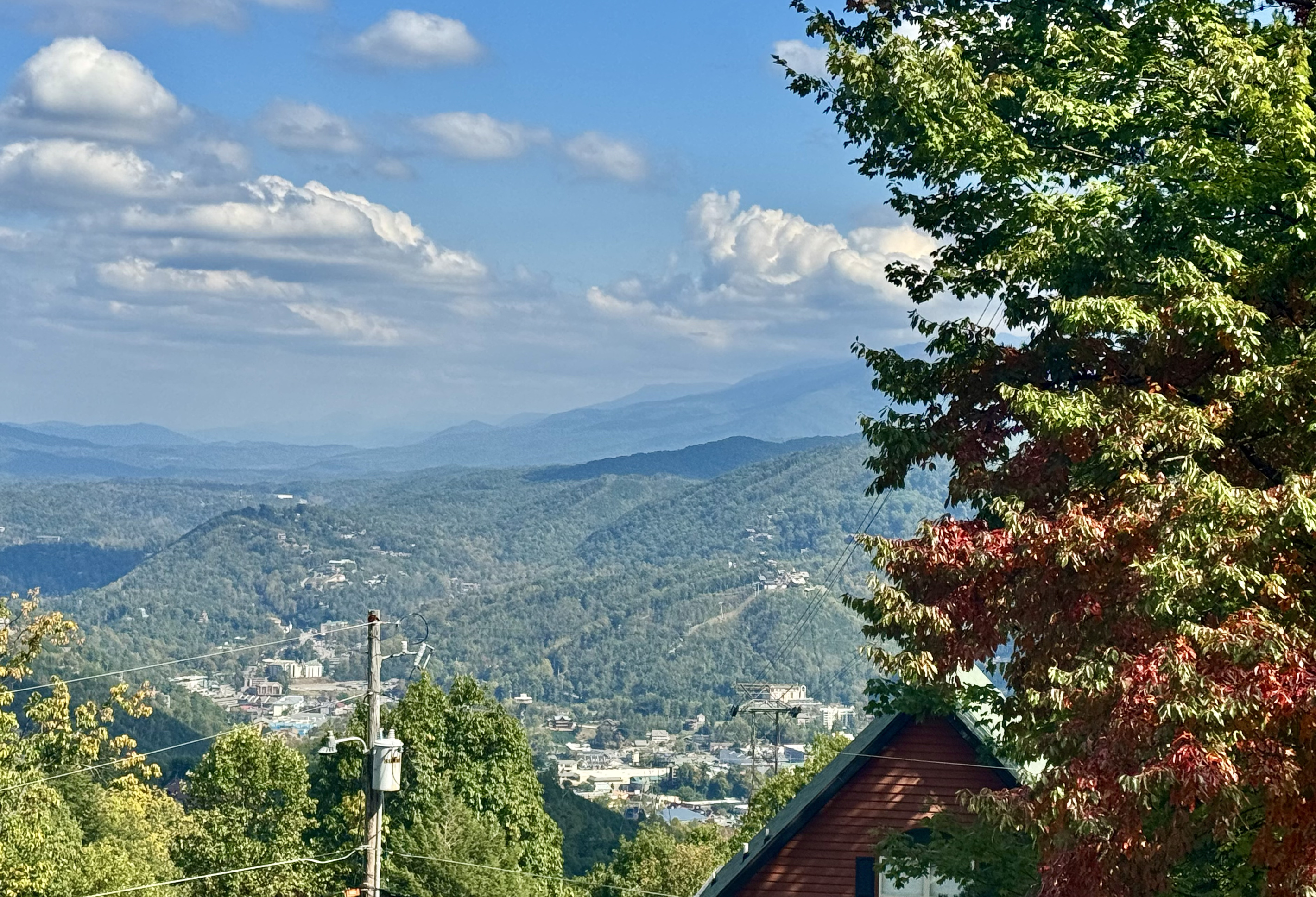 Take in the mountain views from the living room or step out onto the deck.