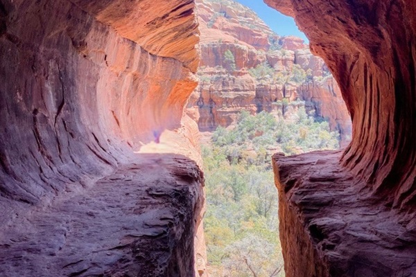 Birthing Cave-A heart-shaped cave with breathtaking red rock views.